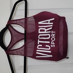 Burgundy Victoria Sport unlined bra